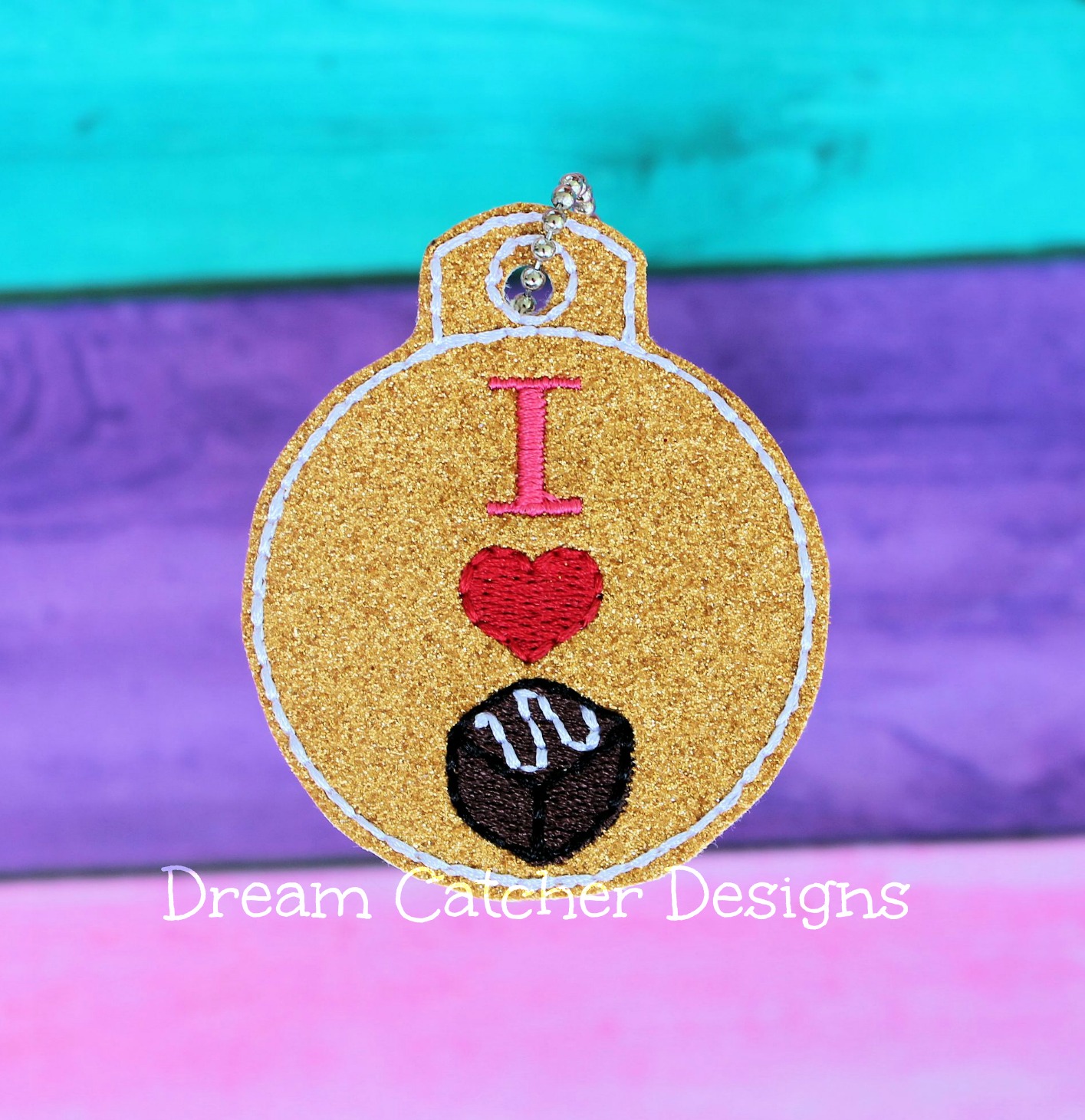 In The Hoop I Heart Geeks Key Fob Keychain Felt Embroidery Design - The  Creative Frenzy