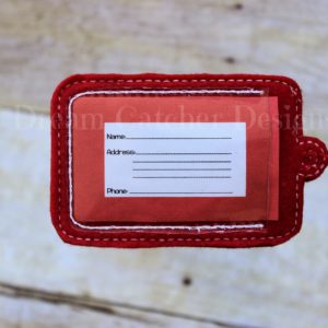 In The Hoop Flyer Felt Luggage Tag Embroidery Design