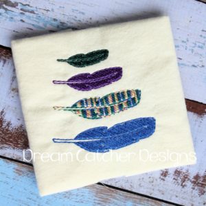 FREE Mini Filled Feather Embroidery Design