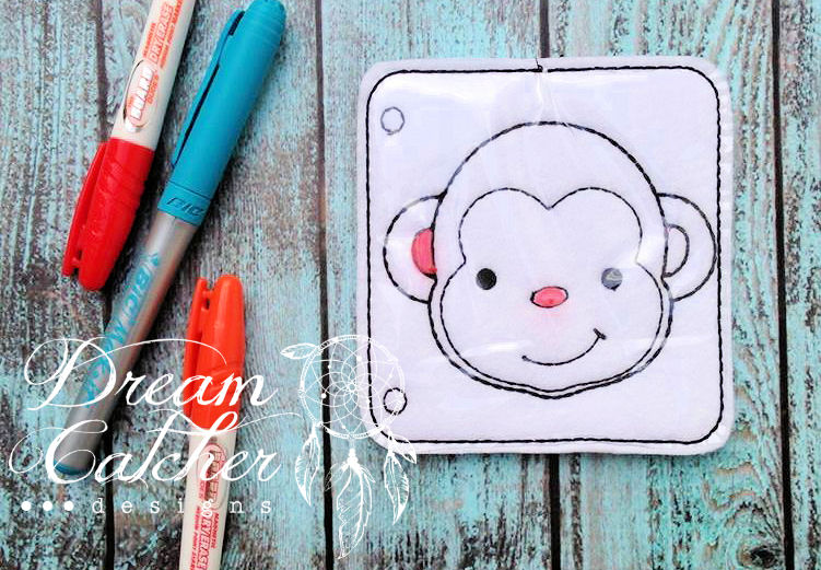 In The Hoop Monkey Coloring Page Embroidery Design - The Creative Frenzy