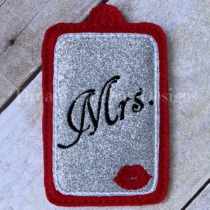 In The Hoop Mrs Felt Luggage Tag Embroidery Design