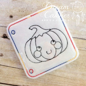 In The Hoop Pumpkin Coloring Page Embroidery Design