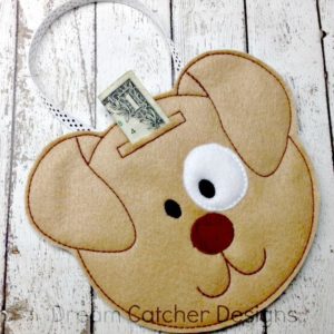 In The Hoop Puppy Dog Felt Bank Embroidery Design