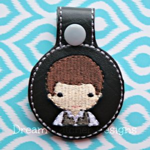In The Hoop Red Solo Key Fob Keychain Felt Embroidery Design