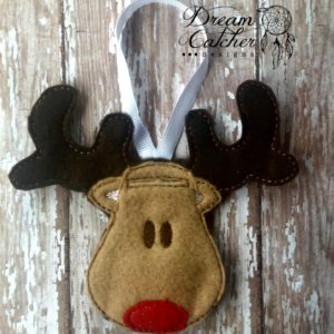 In The Hoop Reindeer Felt Bank Embroidery Design