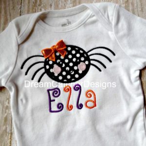 Spider Applique Halloween Embroidery Design