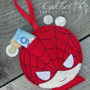 In The Hoop Spider Hero Inspired Felt Bank Embroidery Design
