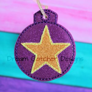 In The Hoop Star Award Medal Felt Charm Feltie Embroidery Design