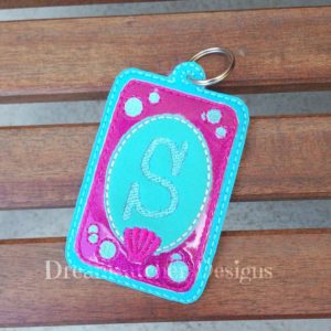 In The Hoop Under the Sea Felt Luggage Tag Embroidery Design
