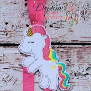 In The Hoop Unicorn Bow Holder Felt Embroidery Design