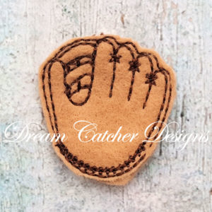 In The Hoop Baseball Glove Mitt Elf Doll Prop Feltie Embroidery Design