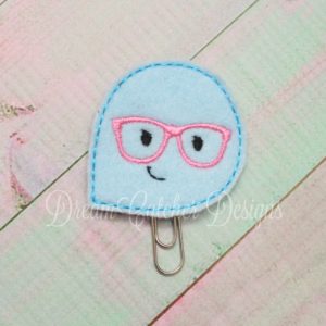 In The Hoop Geeky Tear Drop Feltie Embroidery Design