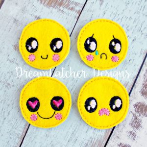 In The Hoop Tear Smiley Face Feltie Embroidery Design