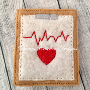 In The Hoop Elf Medical Clipboard Feltie Embroidery Design