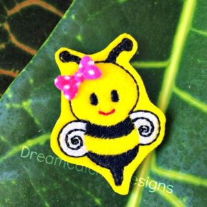 In The Hoop Bumble Bee Feltie Embroidery Design