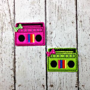 In The Hoop Boom Box Feltie Embroidery Design