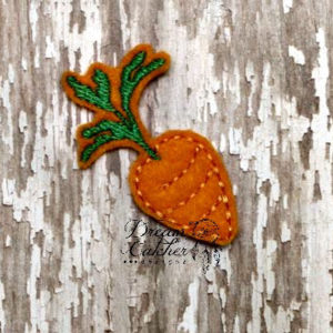 In The Hoop Carrot Feltie Embroidery Design