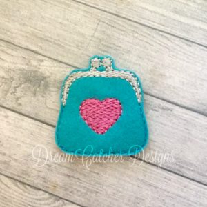 In The Hoop Coin Purse Feltie Embroidery Design