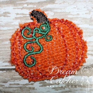 In The Hoop Deco Pumpkin Feltie Embroidery Design