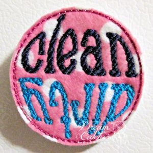 In The Hoop Dishwasher Magnet Dirty Clean Feltie Embroidery Design