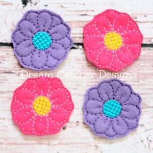 In The Hoop Flower Feltie Embroidery Design