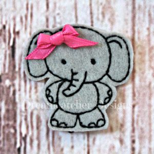 In The Hoop Full Body Elephant Feltie Embroidery Design