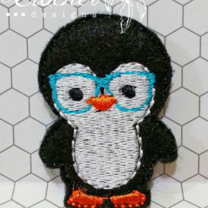 In The Hoop Geeky Penguin Feltie Embroidery Design