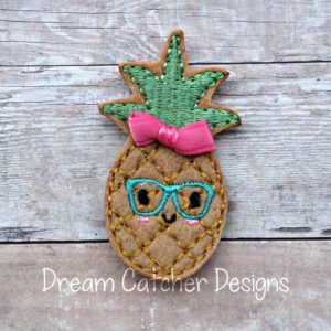 In The Hoop Geeky Pineapple Feltie Embroidery Design