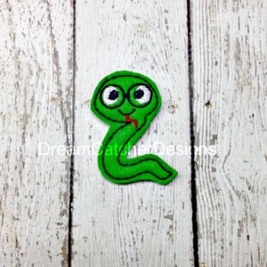 In The Hoop Geeky Snake Feltie Embroidery Design