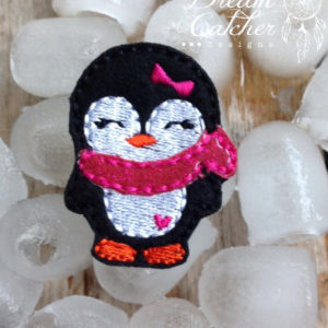 In The Hoop Girly Penguin Feltie Embroidery Design