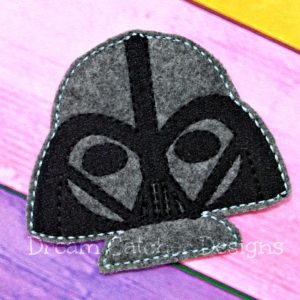 In The Hoop Over Sized Dee Vee Space Wars Villian Inspired Feltie Embroidery Design