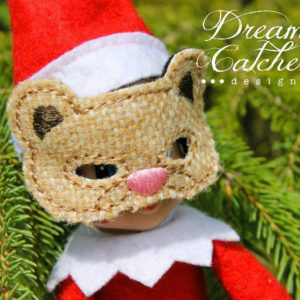 In The Hoop Elf Bear Mask Elf/Doll Christmas Feltie Embroidery Design