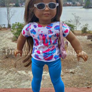 In The Hoop Blank Doll T-Shirt Top 18″ Doll Embroidery Design