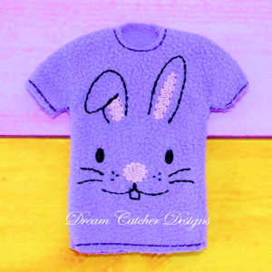 In The Hoop Bunny Rabbit Easter Holiday Sweater AND Shirt Elf/Doll Christmas Feltie Embroidery Design