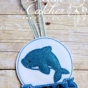In The Hoop Dolphin Felt Christmas Holiday Ornament Embroidery Design