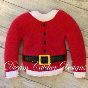 In The Hoop Santa Holiday Sweater Elf/Doll Christmas Embroidery Design