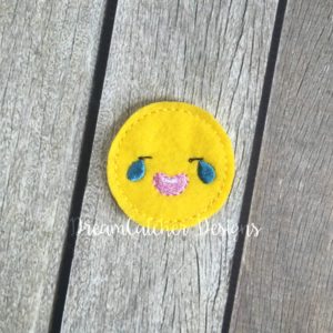In The Hoop Laughing LOL Smiley Face Feltie Embroidery Design