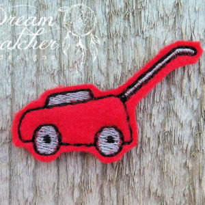 In The Hoop Lawn Mower Feltie Embroidery Design