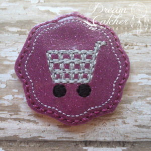 In The Hoop Shopping Cart Feltie Embroidery Design