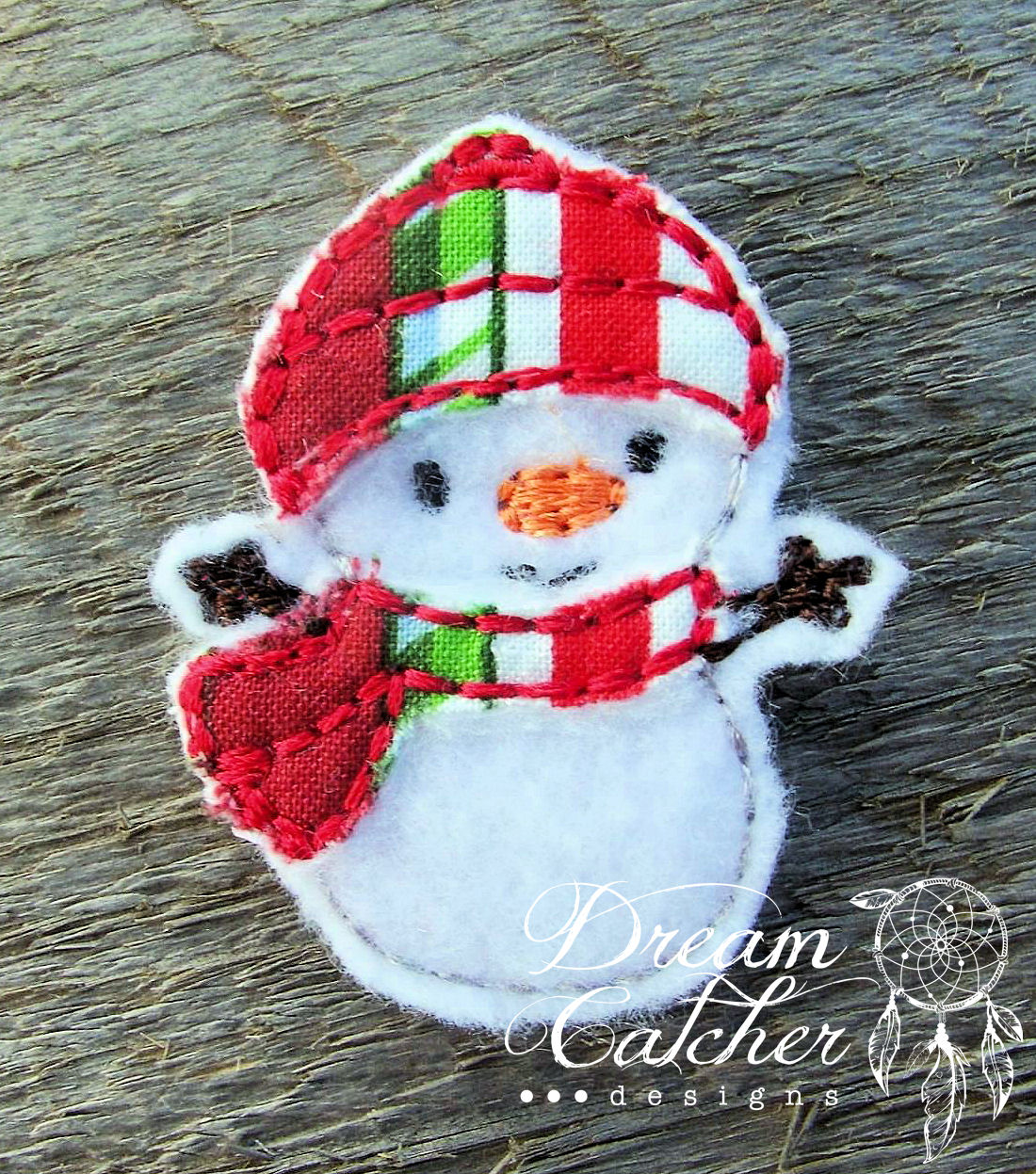 In The Hoop Snowman Holiday Feltie Embroidery Design - The Creative Frenzy