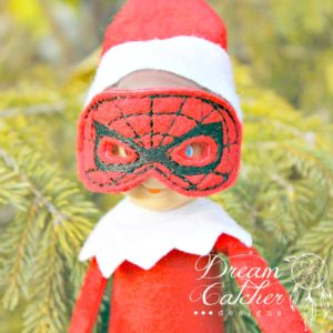 In The Hoop Elf Spider Hero Mask Elf/Doll Christmas Feltie Embroidery Design