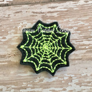 In The Hoop Halloween Spider Web Feltie Embroidery Design
