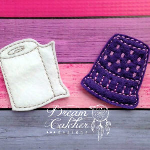 In The Hoop Thimble Sewing Crafting Feltie Embroidery Design