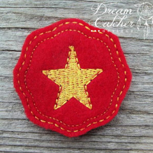 In The Hoop Star Feltie Embroidery Design