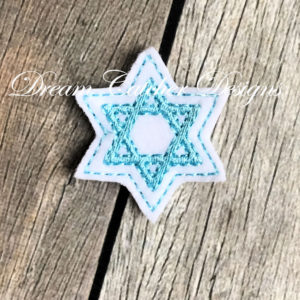 In The Hoop Star of David Feltie Embroidery Design