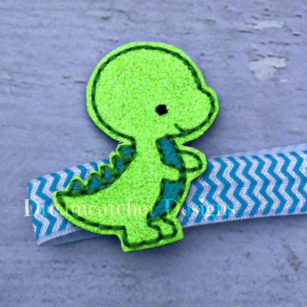 In The Hoop T-rex Dino Dinosaur Feltie Embroidery Design - Image 2