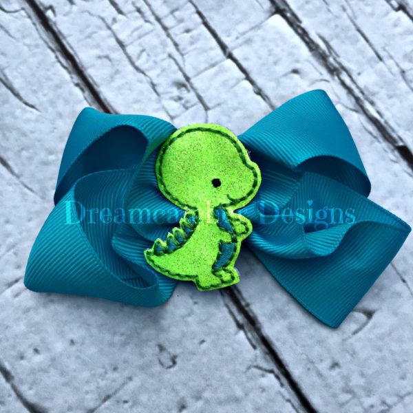 In The Hoop T-rex Dino Dinosaur Feltie Embroidery Design - Image 3