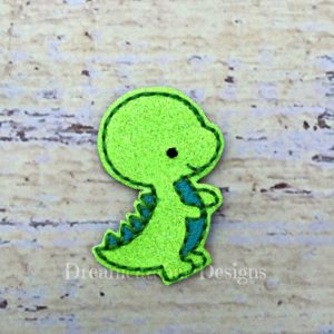 In The Hoop T-rex Dino Dinosaur Feltie Embroidery Design