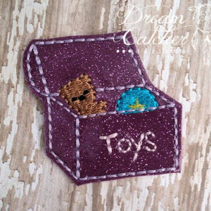 In The Hoop Toy Box Chores Feltie Embroidery Design