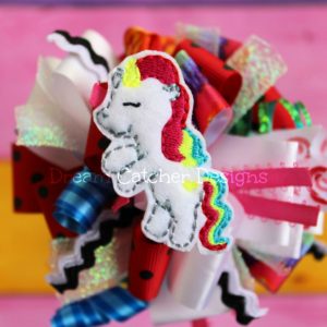 In The Hoop Unicorn Feltie Embroidery Design